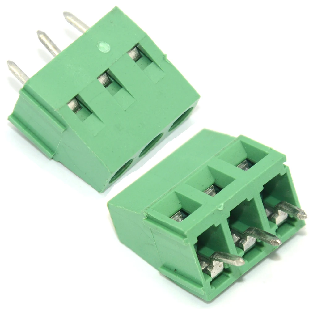 10 шт. винтовой KF-128-5.0-3 Pin 5 0 мм прямой штырь PCB клеммный блок коннектор Бесплатная