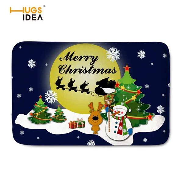 CC3406CN HUGSIDEA Рождеством 3D печати ковры для Гостиная противоскользящие современные коврики Санта Клаус дизайн коврики декор дома коврик - Цвет: CC3406CN