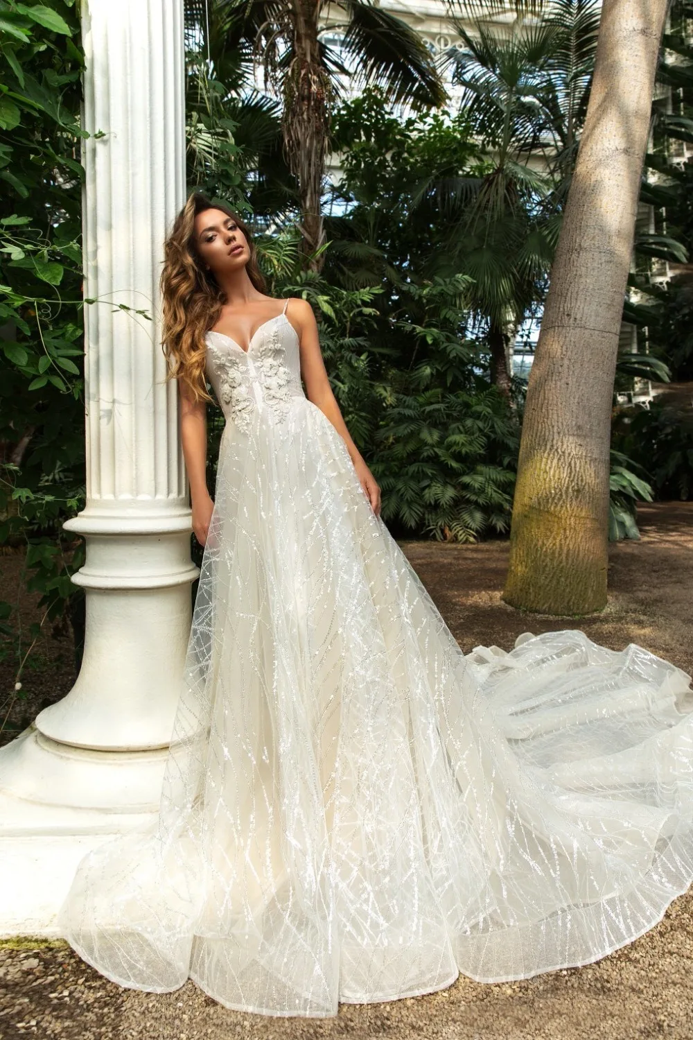 Eslieb weding платье vestido de novia высокое качество милый молния на спине Спагетти бретели для нижнего белья свадебное халат де mariée HA094