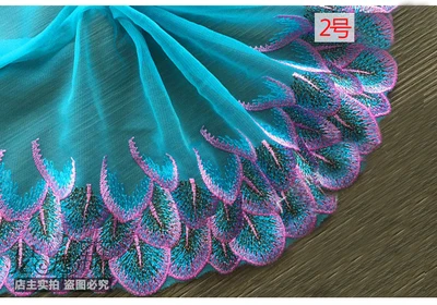 91x21CM Lace 05 Кружевная ткань с цветочной вышивкой, Марлевое свадебное платье со шлейфом, юбка для куклы 21 см, одежда для дивана, Швейные аксессуары - Цвет: 91x21CM Lace 05