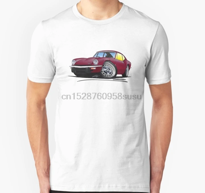 Мужская футболка с коротким рукавом Triumph GT6 Damson унисекс одним вырезом Женская |