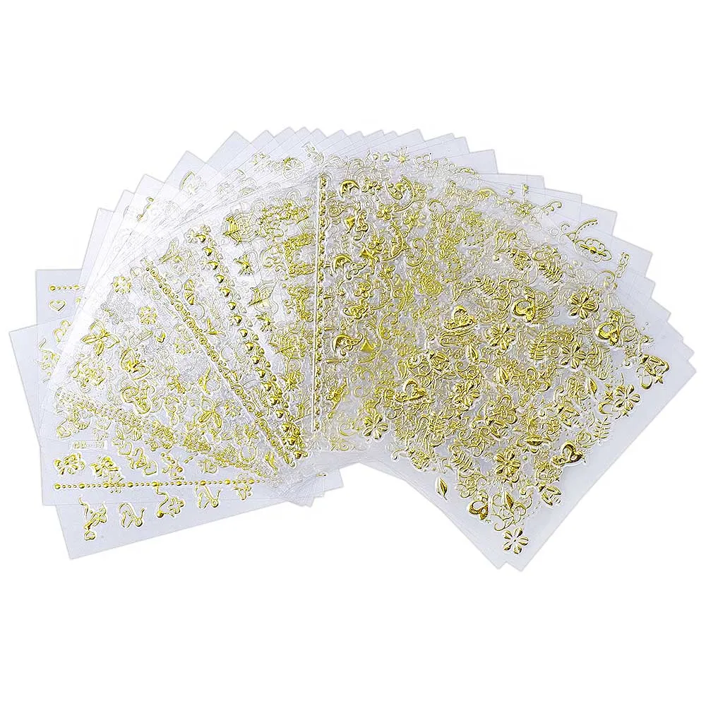 NL15-30pcs 24/30pcs жидкость для Стикеры s 3D Nail Art Наклейки на клею, Стикеры Star/Ювелирные изделия/геометрический дизайн ногтей Стикеры слайдер Фольга - Цвет: NL15-30pcs
