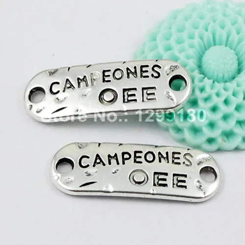 20 шт./лот модные античные серебряные соединители &quotCAMPEONES OEE&quot подвески из