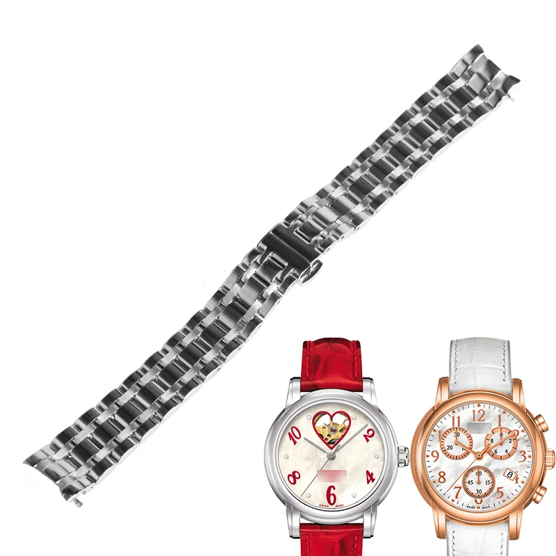 Ремешок WENTULA для часов TISSOT HEART POWERMATIC 80 T050207A однотонный браслет из нержавеющей