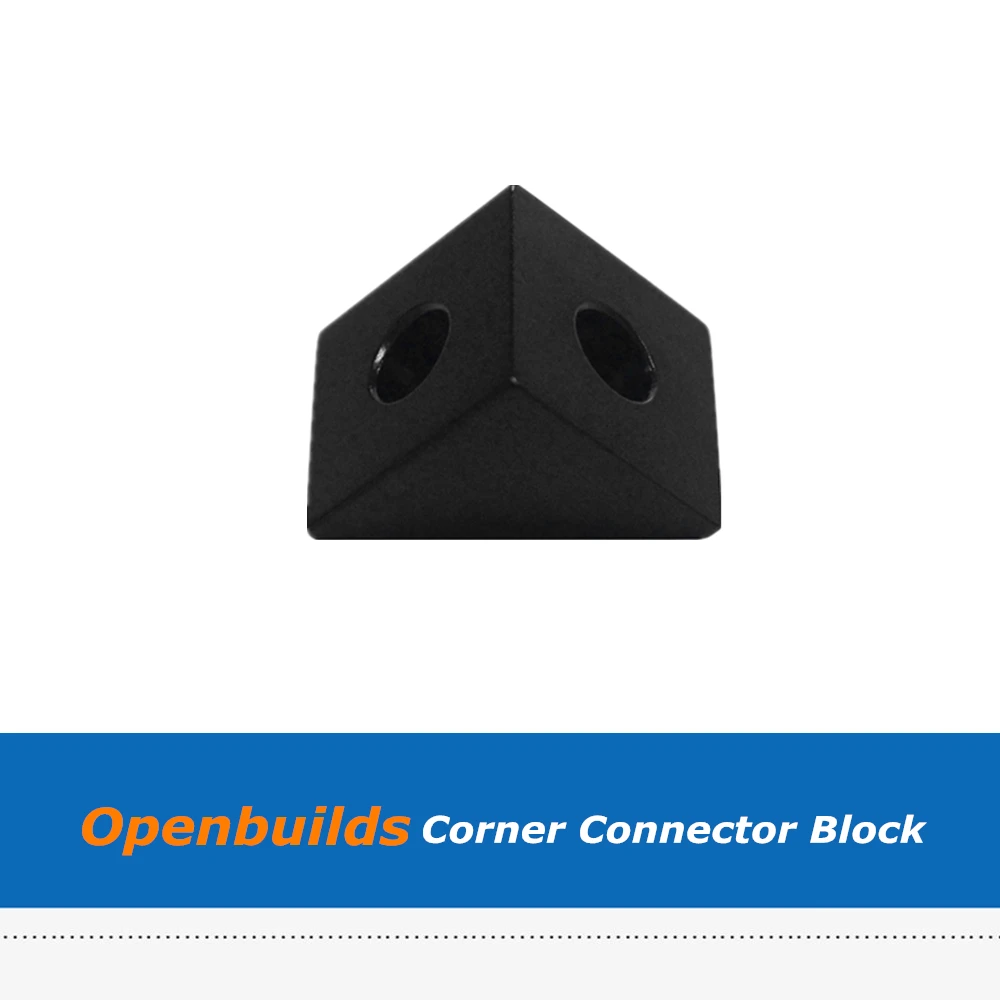 10 шт./лот черный Openbuilds Delta угловой разъем алюминиевый блок для 3D принтеров|Детали