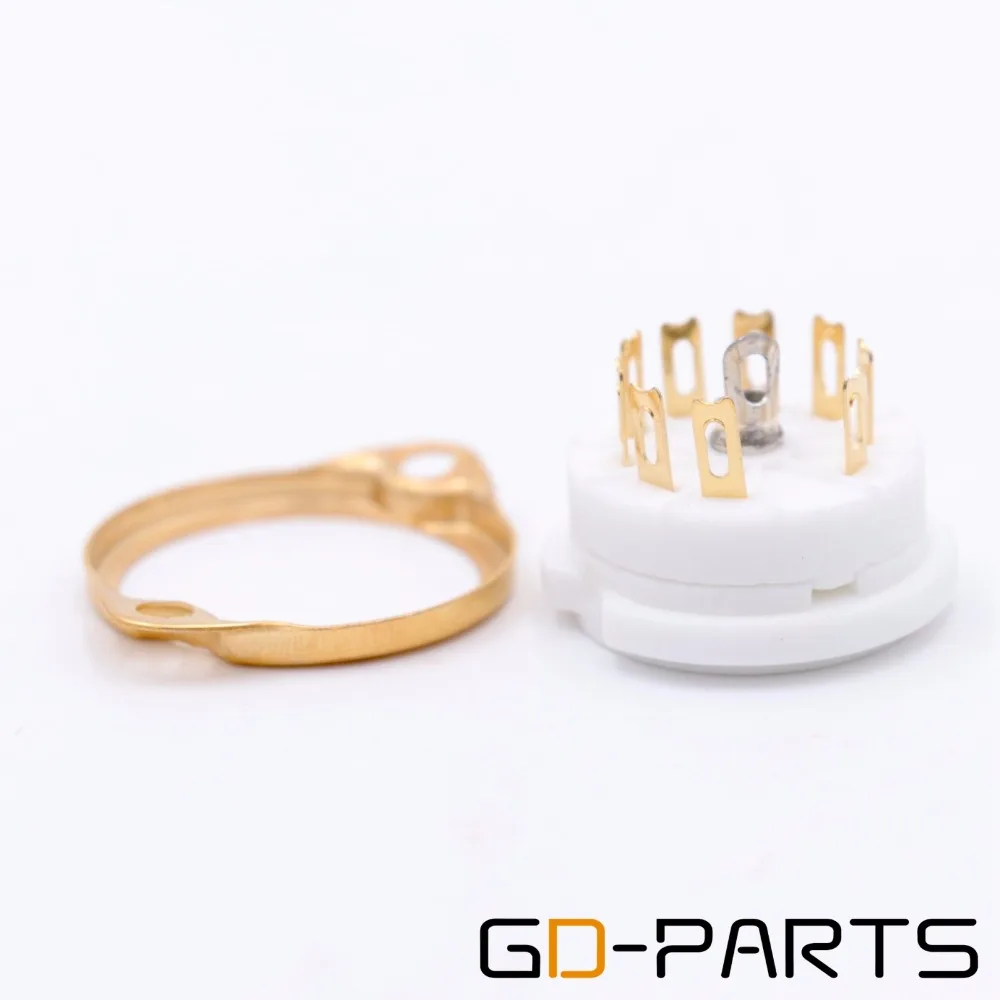 GD PARTS позолоченное Крепление Шасси 9 контактный фотоэлемент для 6DJ8 12AX7 ECC83 B339 CV492 6L13