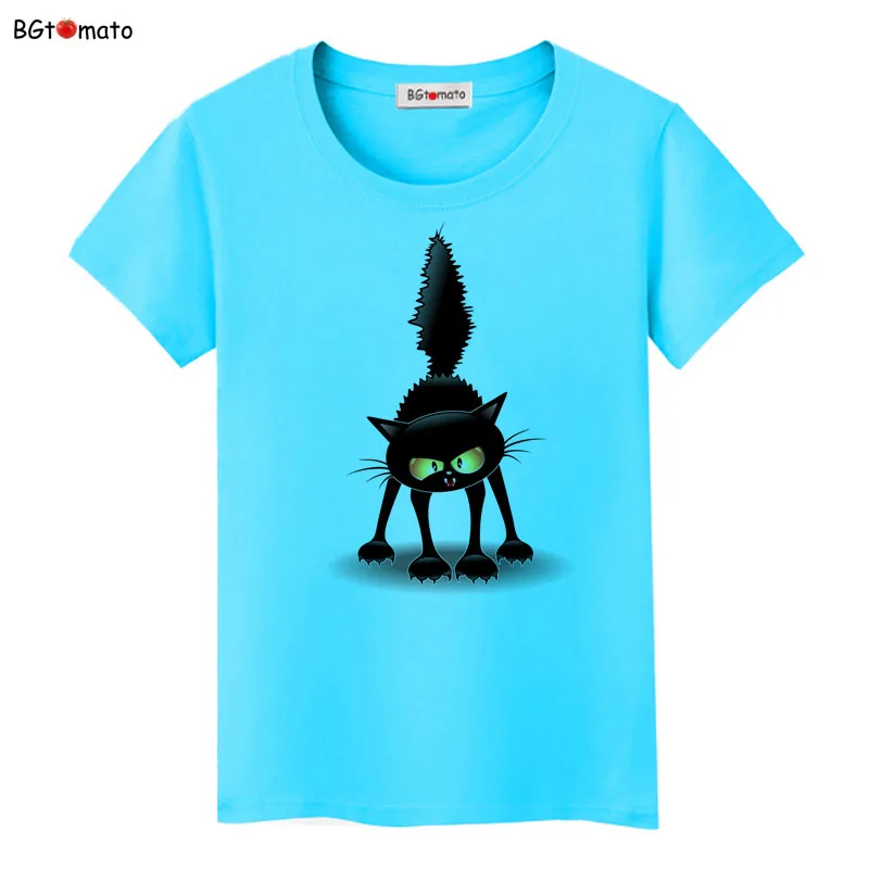 Летние топы BGtomato забавная женская футболка с 3D принтом кота женские футболки