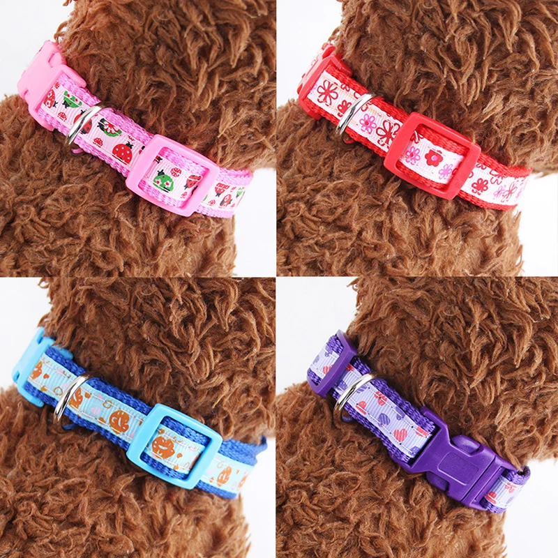 Pattern Design Pet Dog Cat Collar With Bells 1cm Width Adjustable 20-30cm Length For Small Dogs Holiday Beauty Grooming | Дом и сад
