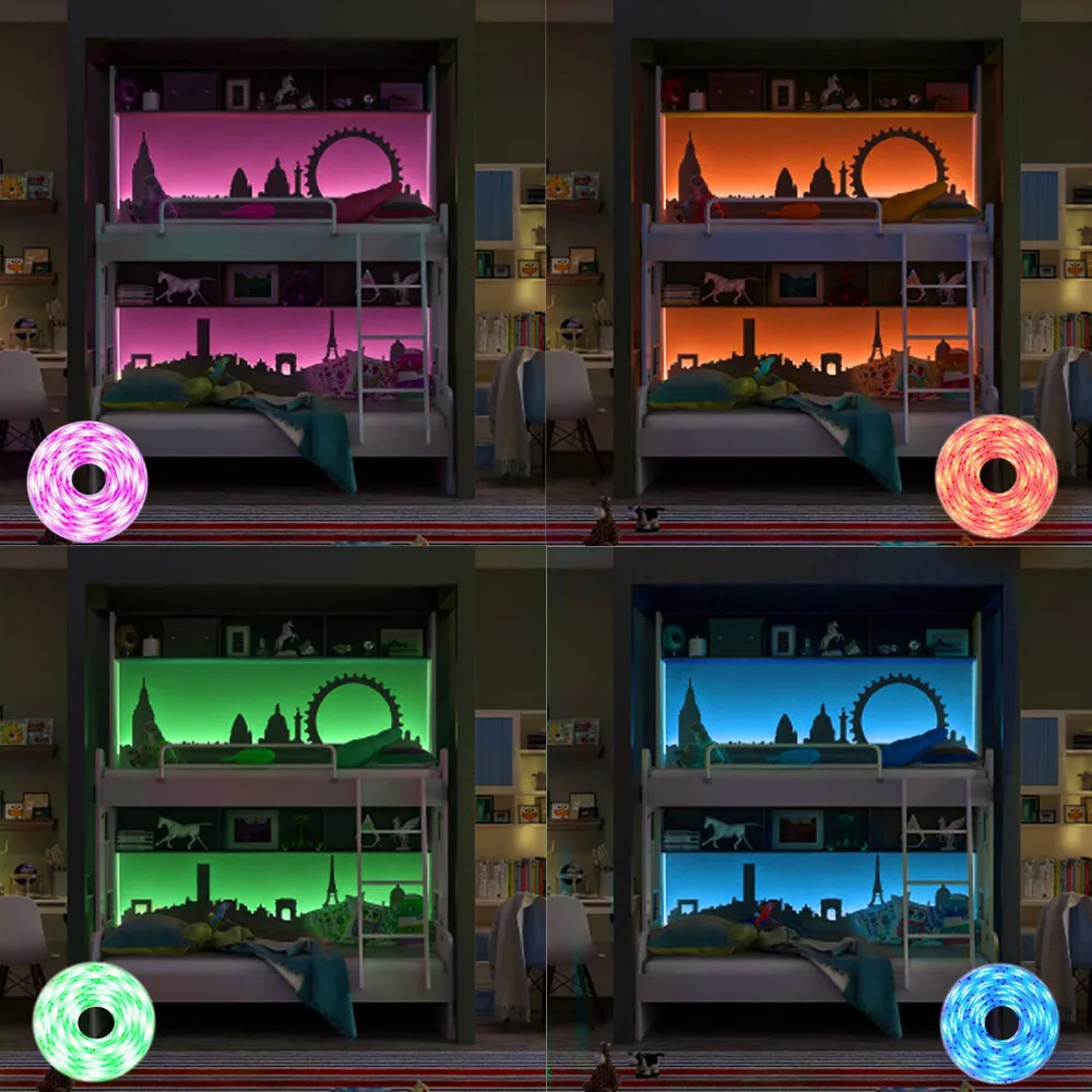 Светодиодные ленты с музыкальным эффектом Sync-Chase Dream color Music Lights 32.8ft 5050SMD RGB Rope lights