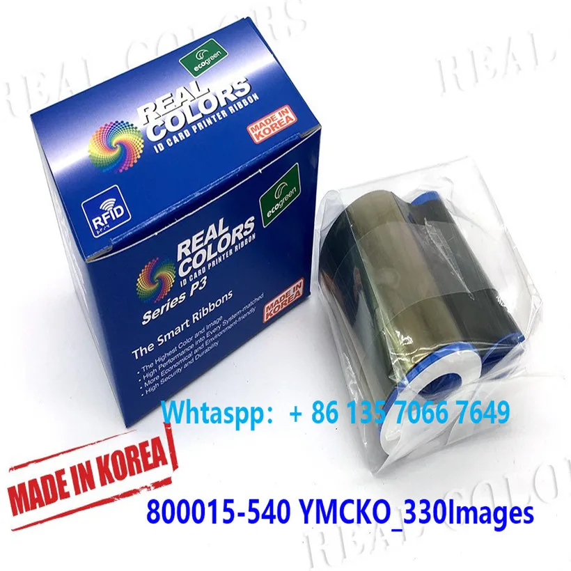 Настоящие цвета совместимая с Zebra 800015 540 YMCKO Лента 330 принты для P310i P330i P420i P430i P520i