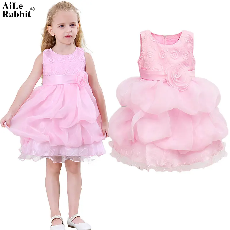 Распродажа 2018 платья для девочек Vestido Infantil Aile Rabbit модное платье свадебвечерние