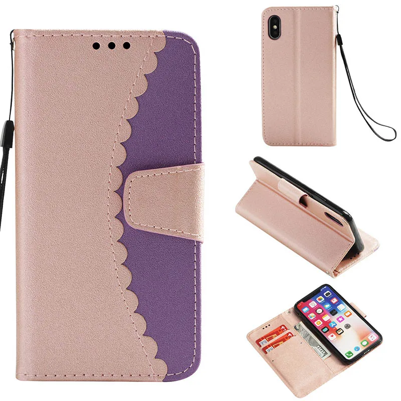 Rose Gold-Purple Кожаный флип-чехол для huawei mate 10 Lite Nova 2i mate 10 Pro Стиль кошелек Подставка для телефона чехол для huawei P20 Lite чехол s B22 - Цвет: Rose Gold-Purple