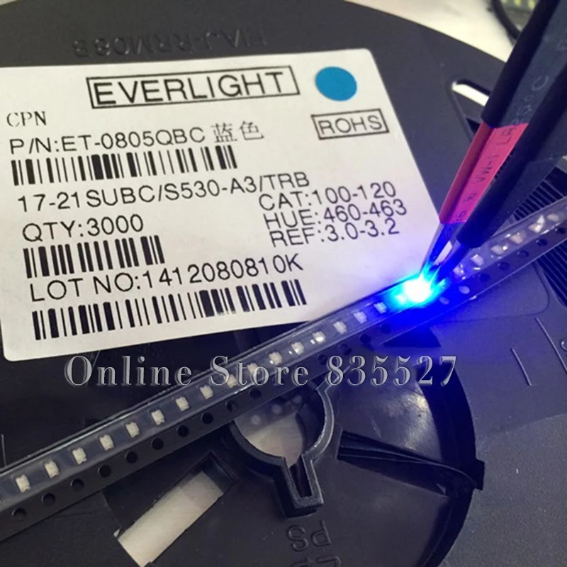 

100 шт./лот 2012 0805 синие лампы SMD, яркие светодиодные светоизлучающие диоды, светодиоды, индикатор подсветки