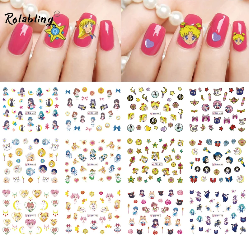 12 шт. разные серии мультяшных персонажей|nail sticker|stickers manicuremanicure products |