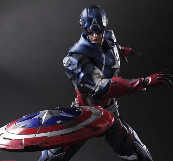 Play Arts Kai Captain America Super Hero Steve Rogers PA 27 см ПВХ фигурка кукла игрушки детский подарок