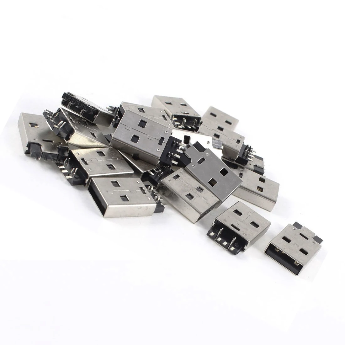 Высокое качество 20 штук в наборе USB Мужской Тип штепсельную вилку 180 градусов с 4мя