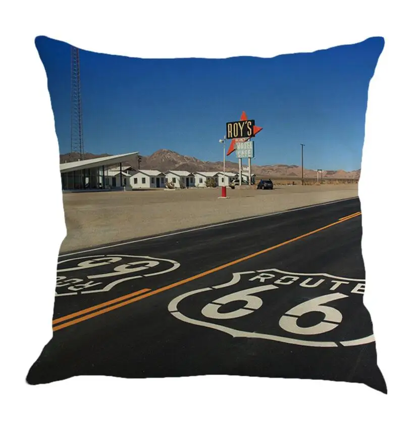 Ogiselstyle US ROUTE 66 пейзаж наволочка домашний Декор автомобиля диван для дивана