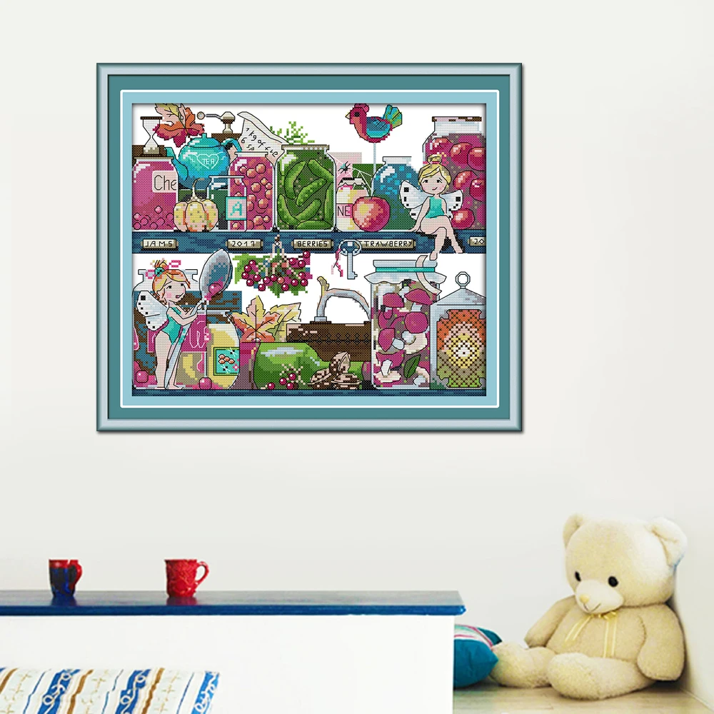 Набор для вышивки крестиком Joy Sunday Storeroom J370 14CT 11CT наборы кухонная столовая