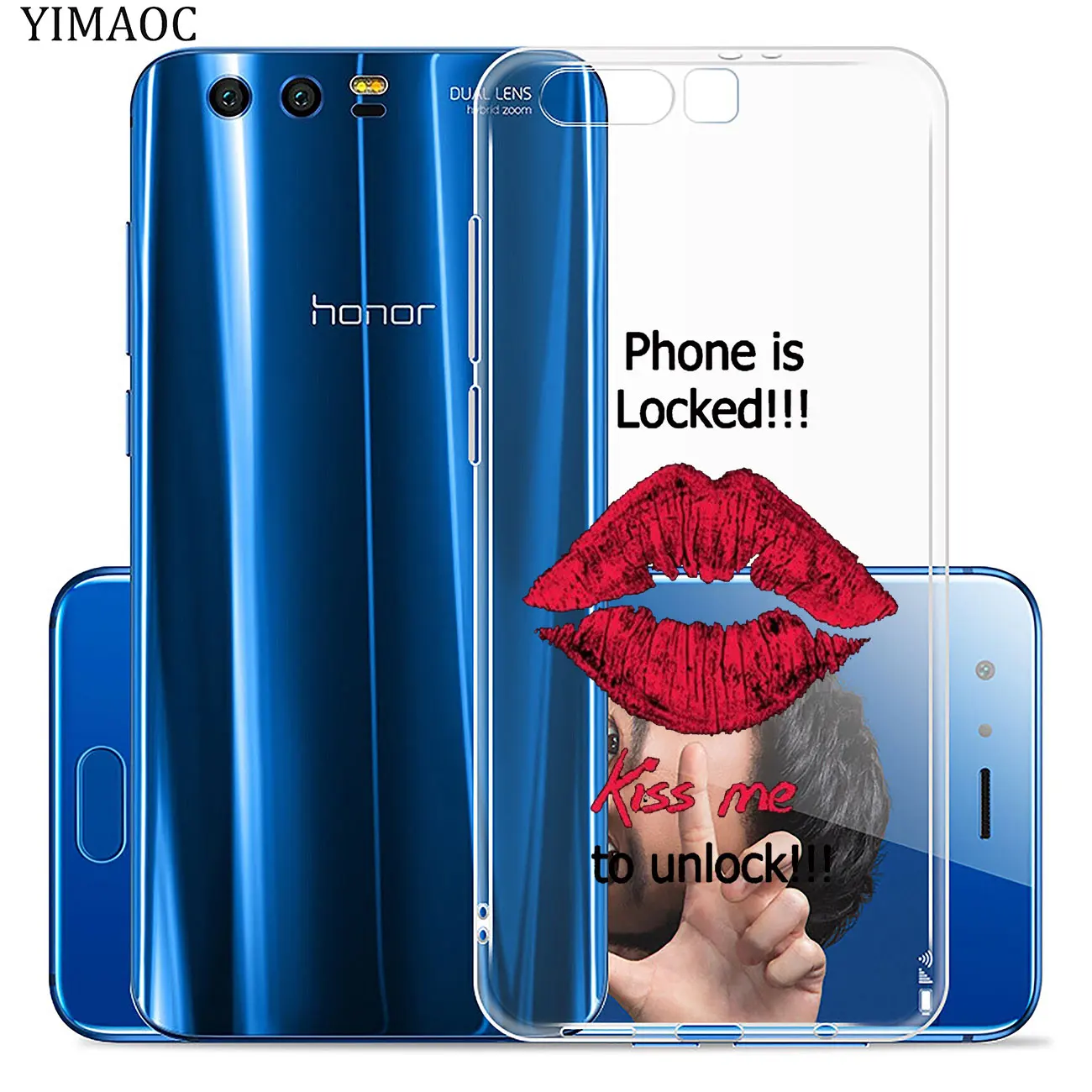 Мягкий чехол для телефона YIMAOC Kiss me Lips Rouge ДЛЯ Huawei Y9 Y7 Y6 Prime 2018 Honor 20 10 9 9X 8C 8X 8 Lite 7X 7C 7A