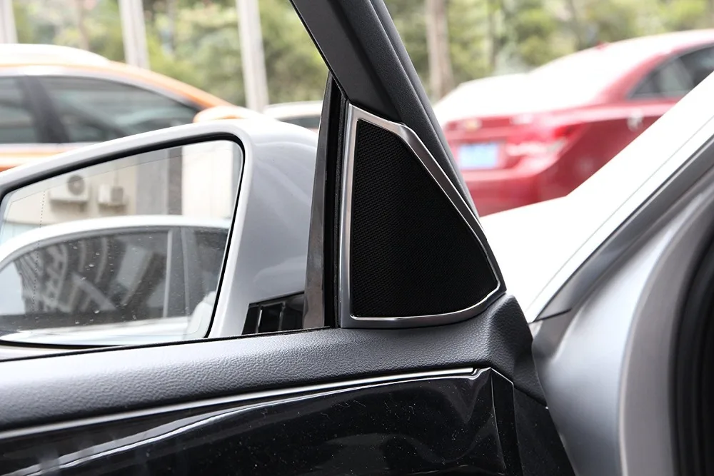 

ABS Chrome Car Door Audio Loud Speaker Frame Cover Trim Sticker For Mercedes Benz E Class W212 2011-2015 Auto Accessories