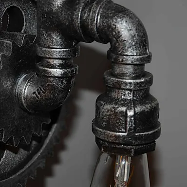 Винтажный настенный светильник Gear Water Pipe промышленный в стиле лофта светодиодный