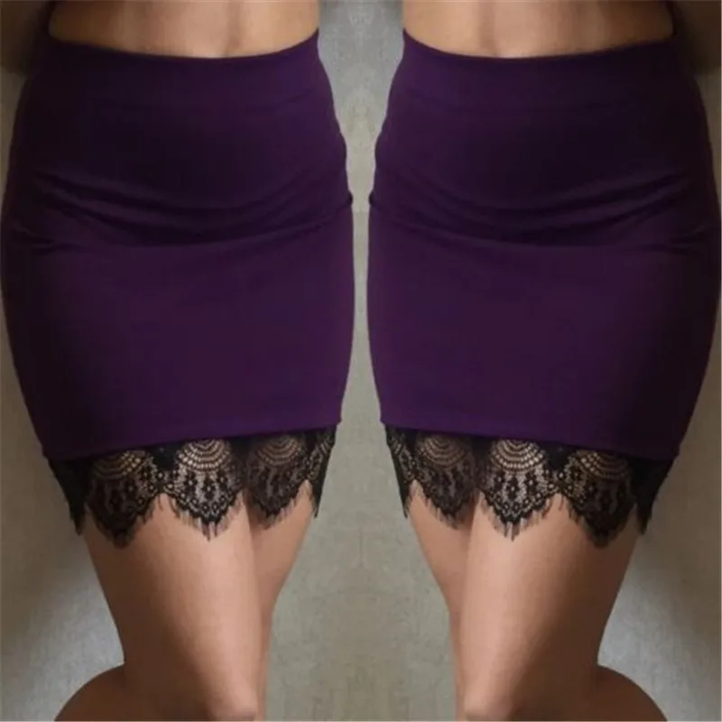 Женская кружевная юбка-карандаш с завышенной талией | одежда