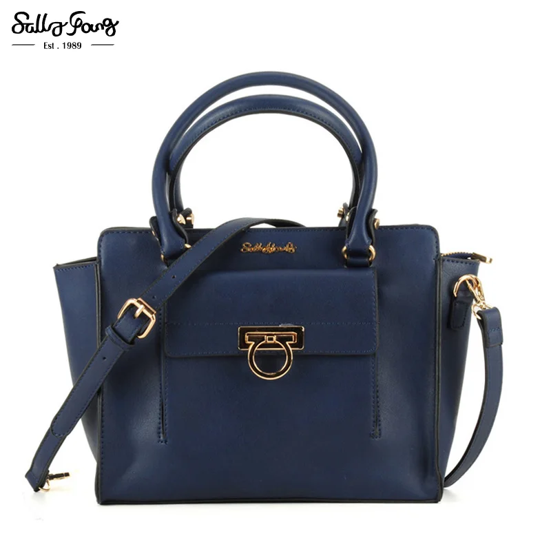 Международный Бренд Платье Твердые Женщин Сумки Лоскутное Металлическое Кольцо