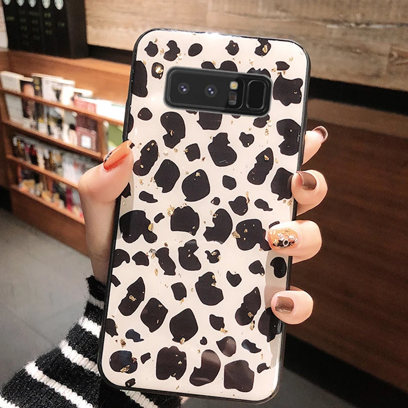 Роскошный Золотой леопардовый чехол для телефона TRISEOLY для samsung Galaxy S10 S9 S8 Plus, мягкий ТПУ чехол для samsung Note 8 9 M10 M20, чехол