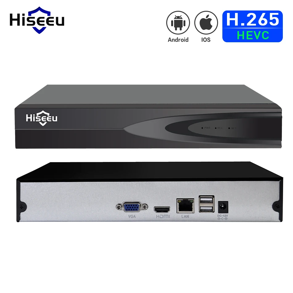 H.265 HEVC 8CH 16CH CCTV NVR для 5MP/4MP/3MP/2MP ONVIF 2 0 IP камеры металлический сетевой