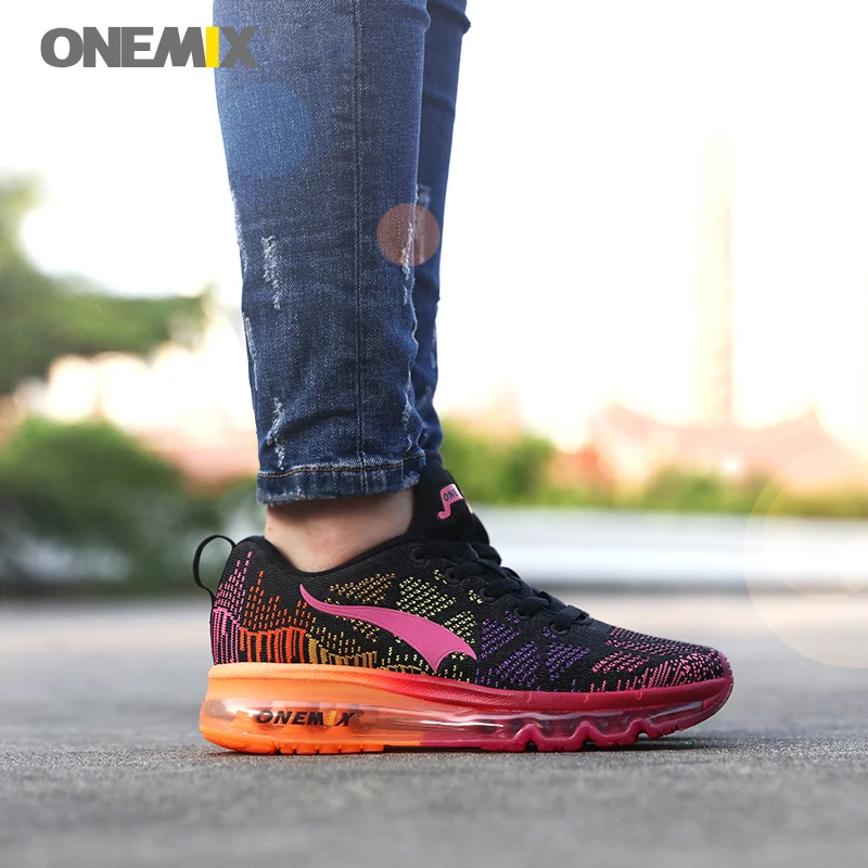 ONEMIX FASHION Women Casual Running Sneakers Men 3D-Knitting Mesh Upper Air Cushion Sport Outdoor Trail Trainers | Обувь