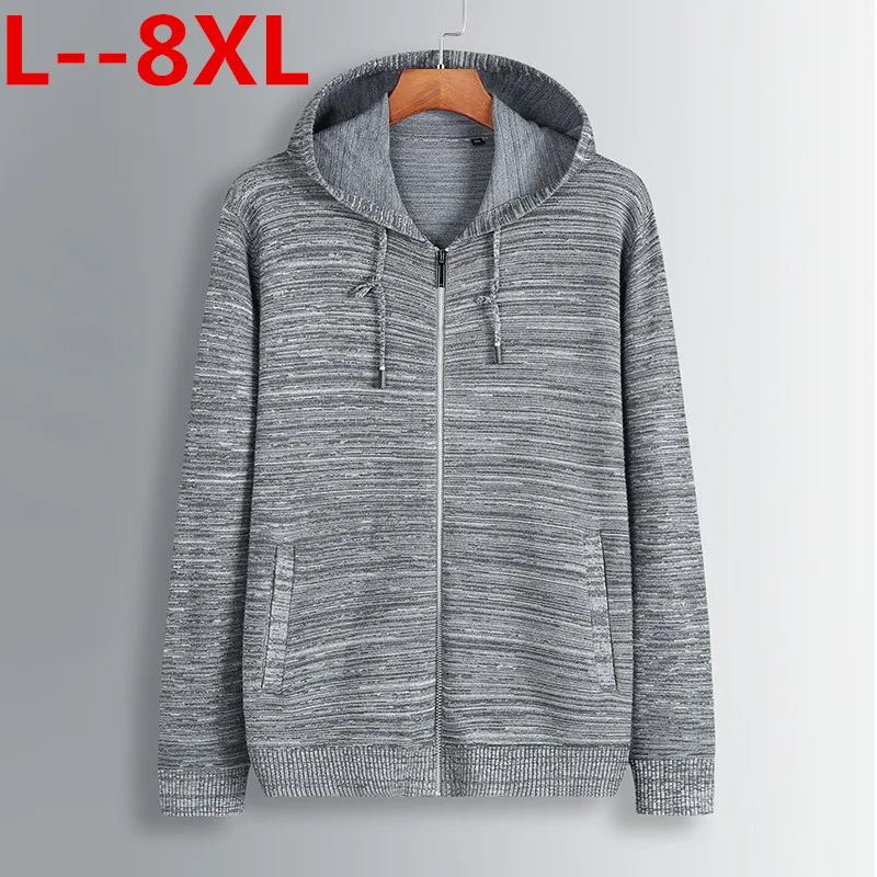 Мужские свитера большого размера 8XL 6XL 5XL 4XL осенне зимний теплый кашемировый