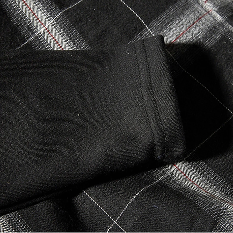 Мужская клетчатая рубашка винтажная с длинным рукавом в стиле хип хоп|plaid men