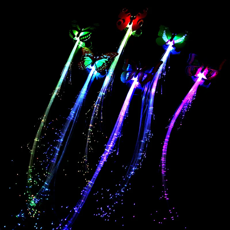 3 шт. мерцание мигание заколка для волос вспышка светодиодсветодиодный коса шоу