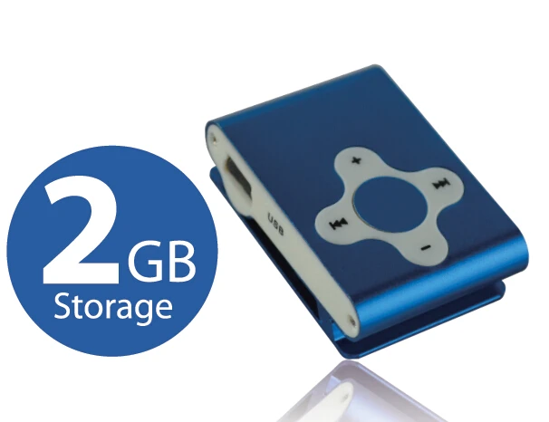 Металлический Мини mp3 плеер с внутренней вспышкой 2 Гб для спорта музыки MP3