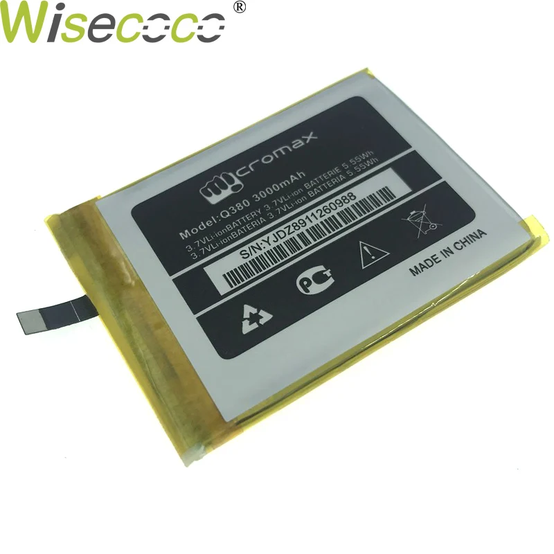 WISECOCO Высокое качество Новинка 3000 мАч батарея для Micromax Q380 A107 мобильный телефон с номером отслеживания