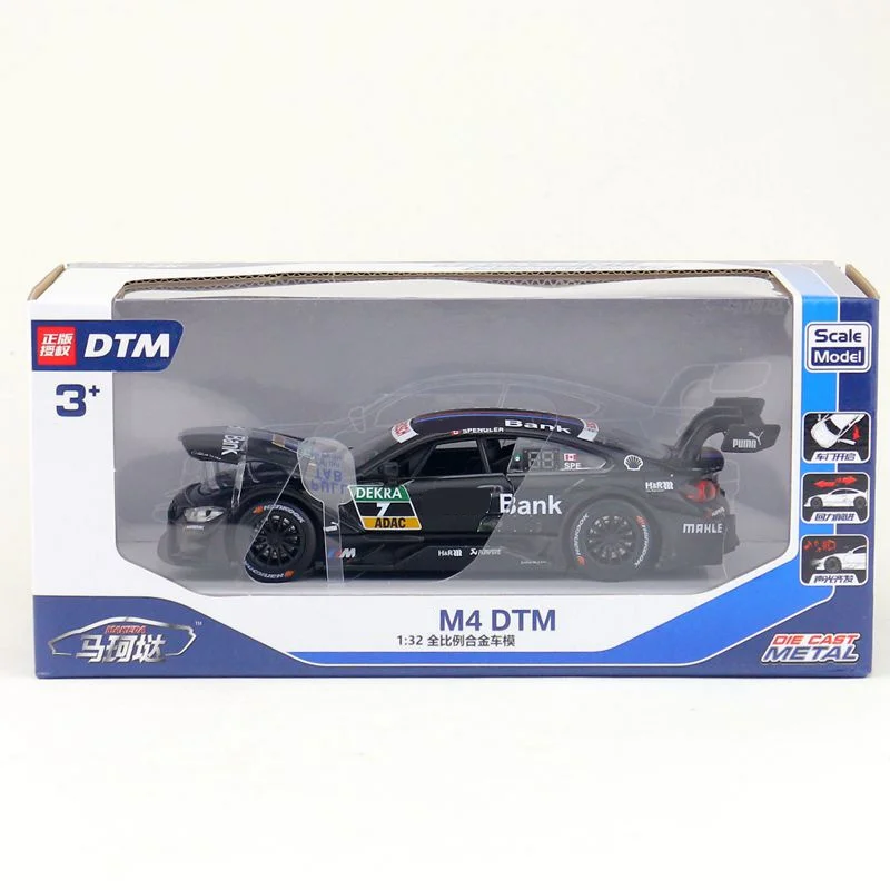 RMZ City/1:32/литая модель игрушечной игрушки из сплава/DTM M4 гоночный автомобиль оттягивающийся/образовательная Коллекция/звук и светильник/подарок/малыш/оригинальная коробка