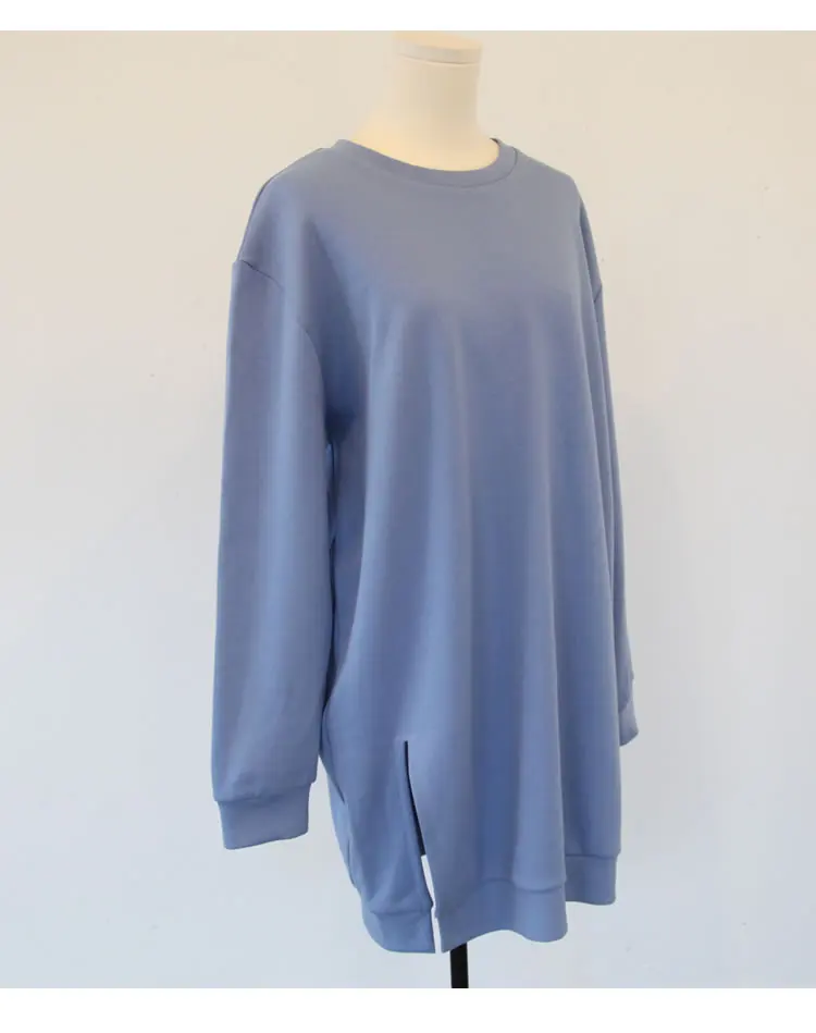 Новинка 2021 года осенне-зимние толстовки для беременных верхние платья синие