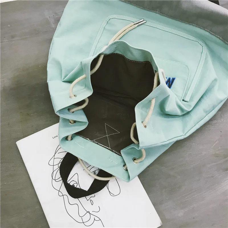 MENGHUO Letter embroidered backpack color collision suitable for couples nylon with high quality Backpack | Багаж и сумки