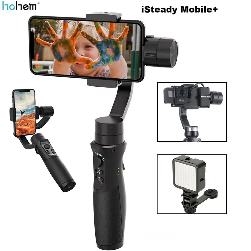 Hohem iSteady Mobile + Plus 3 осевой Ручной Стабилизатор для смартфона шарнирный