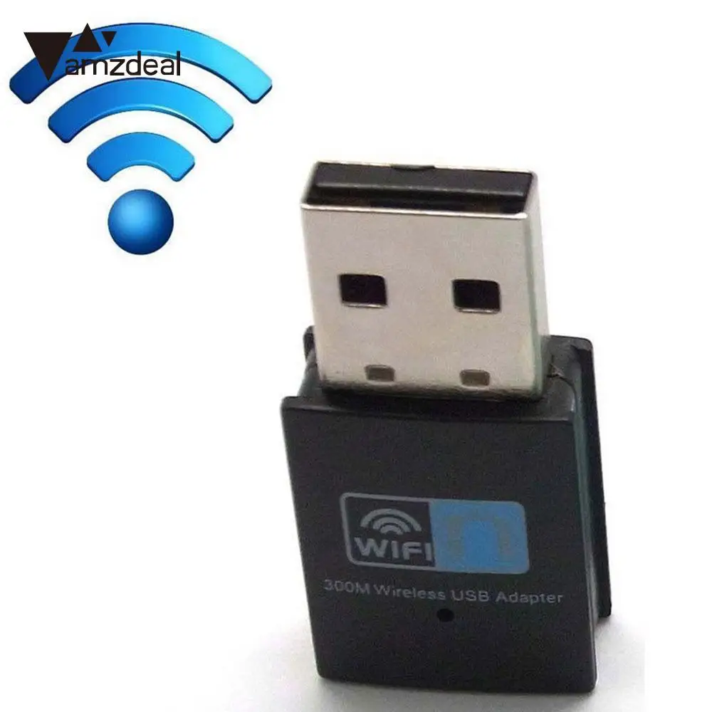 Amdeal 300 м USB 2,0 wifi приемник беспроводной USB адаптер CD драйвер Lan Сетевой ретранслятор черный Универсальный для Raspberry Pi