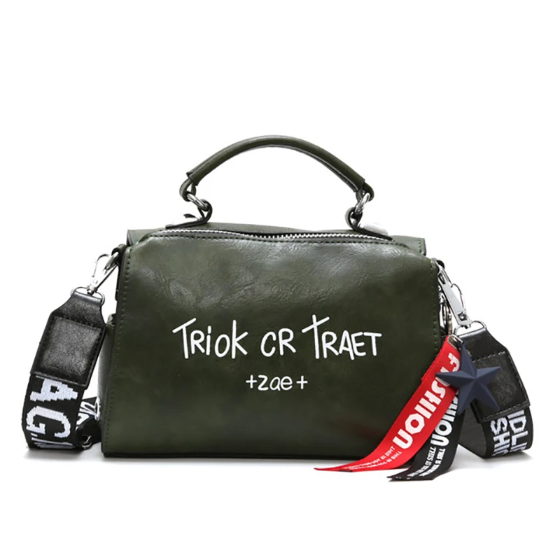 High Quality Women's Soft PU Leather Crossbody Handbags Big Size Boston Luxury Messenger Shoulder Bag Large Capacity Travel Bag - Цвет: Green