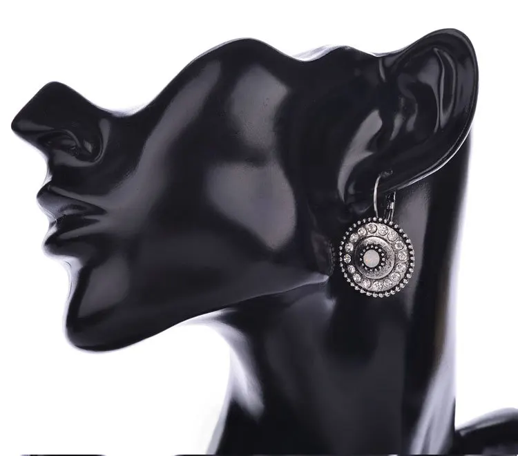 Этнические Винтажные серьги Bijoux простые Кристальные циркониевые бусины