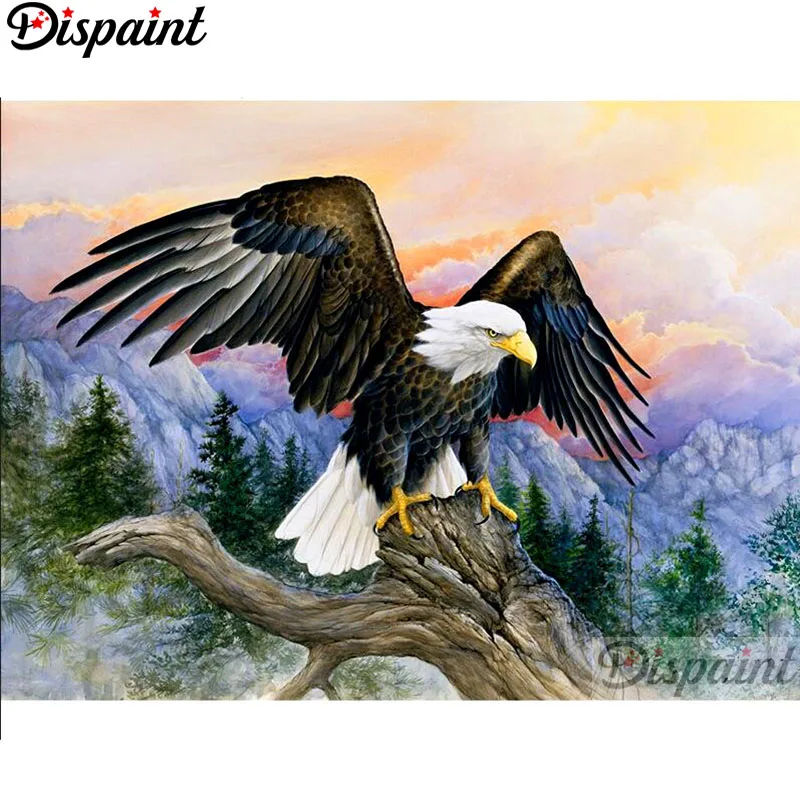 

Dispaint Full Square/Round Drill 5D DIY Diamond Painting "Animal eagle" Embroidery Cross Stitch 3D Home Decor A11053