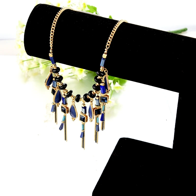 

LongWay Unique Design Jewelry Gold Color Pendant Necklaces for women Stone Beads Necklace Vintage Party Accessories SNE160256