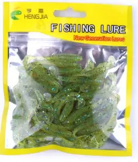 Hengjia 50 шт./упак. T хвост рыбы softbaits искусственные приманки рыбалка червь бас воблер сом PESCA приманки рыбалка воблеры - Цвет: as the picture