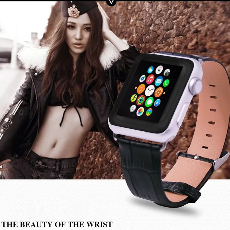 Роскошный изготовленный из натурального сырья ремешок часов для apple watch band 42 мм 38