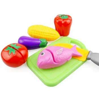 7PCS 7-30 шт детский супермаркет покупки продуктов тележки игрушечные тележки для девочек кухня игровой дом Моделирование фрукты ролевые детские игрушки - Цвет: 7PCS