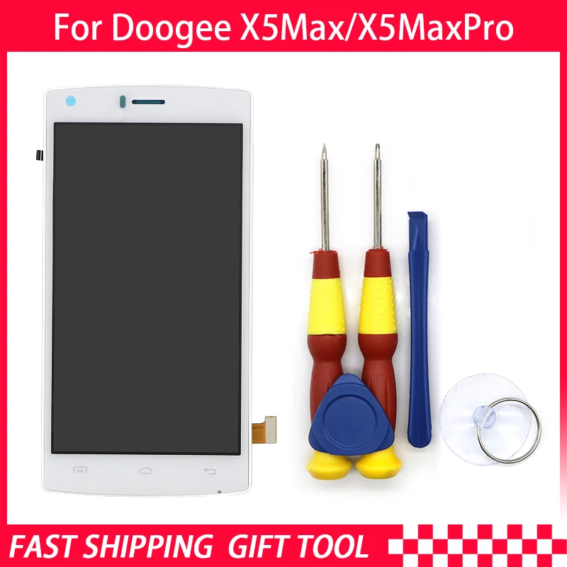 Сенсорный ЖК экран дисплей для Doogee X5max/X5max pro дигитайзер в сборе с рамкой запасные