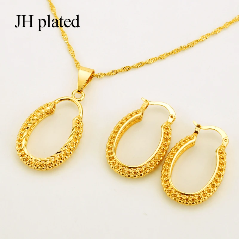 JHplated нигерийские Арабские Ювелирные наборы африканских эфиопских ювелирных