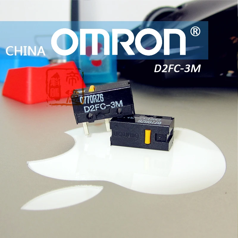 1 шт. 100% натуральная мышь Omron микропереключатель omron D2FC 3M желтого цвета в горох с